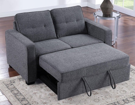 Noah Gray Convertible Sleeper Loveseat by Steve Silver at Eve Furniture