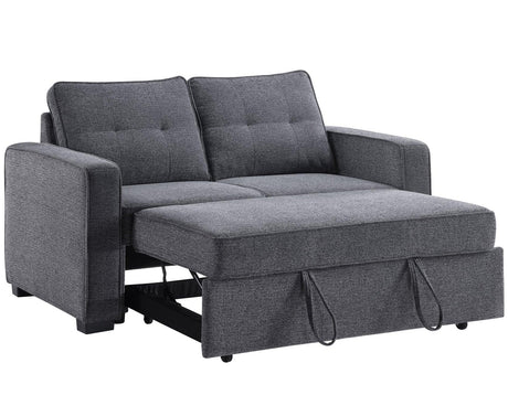 Noah Gray Convertible Sleeper Loveseat by Steve Silver at Eve Furniture
