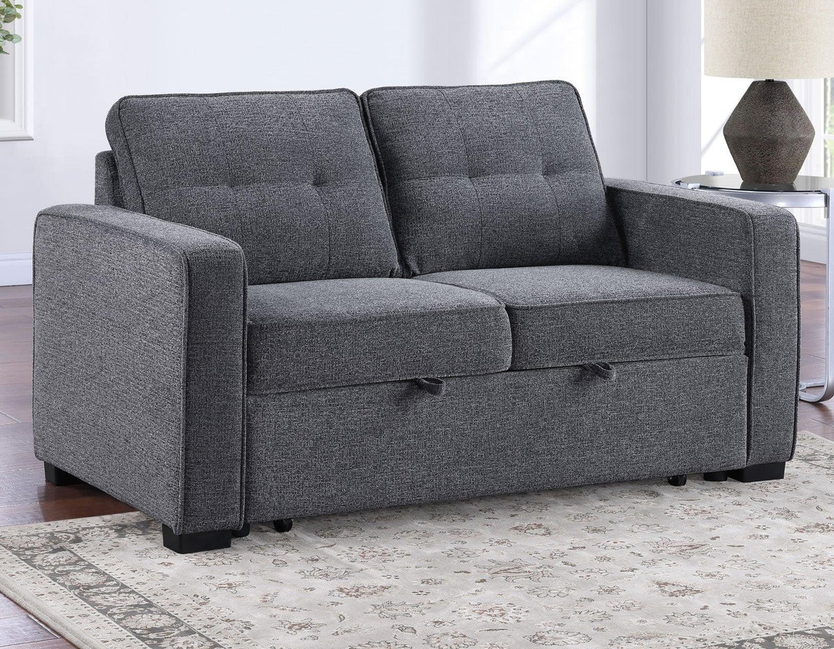 Noah Gray Convertible Sleeper Loveseat by Steve Silver at Eve Furniture