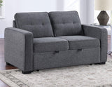Noah Gray Convertible Sleeper Loveseat by Steve Silver at Eve Furniture