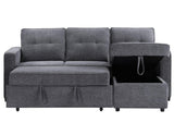 Noah Flippable, Convertible Storage Sleeper Chofa, Gray by Steve Silver at Eve Furniture
