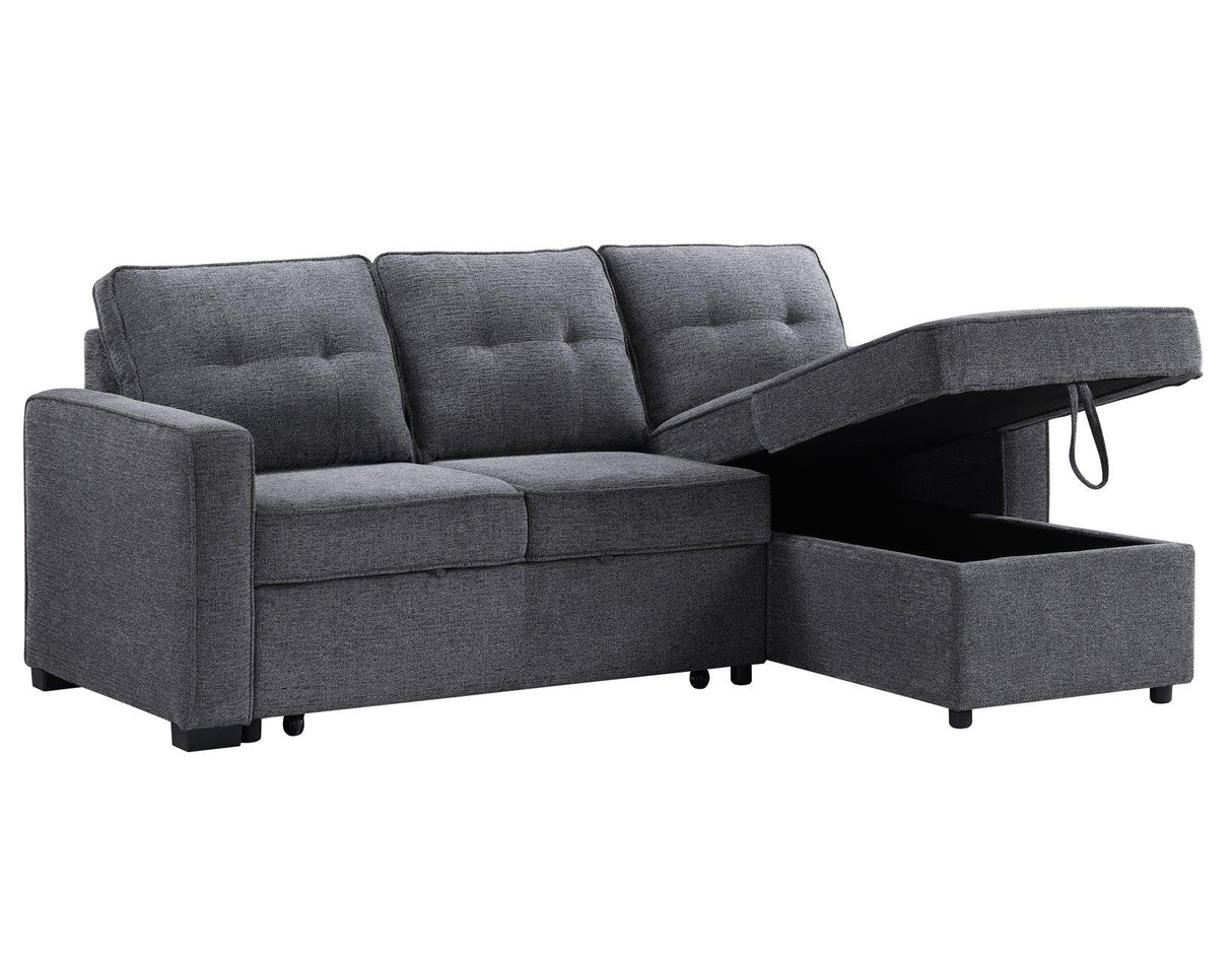 Noah Flippable, Convertible Storage Sleeper Chofa, Gray by Steve Silver at Eve Furniture