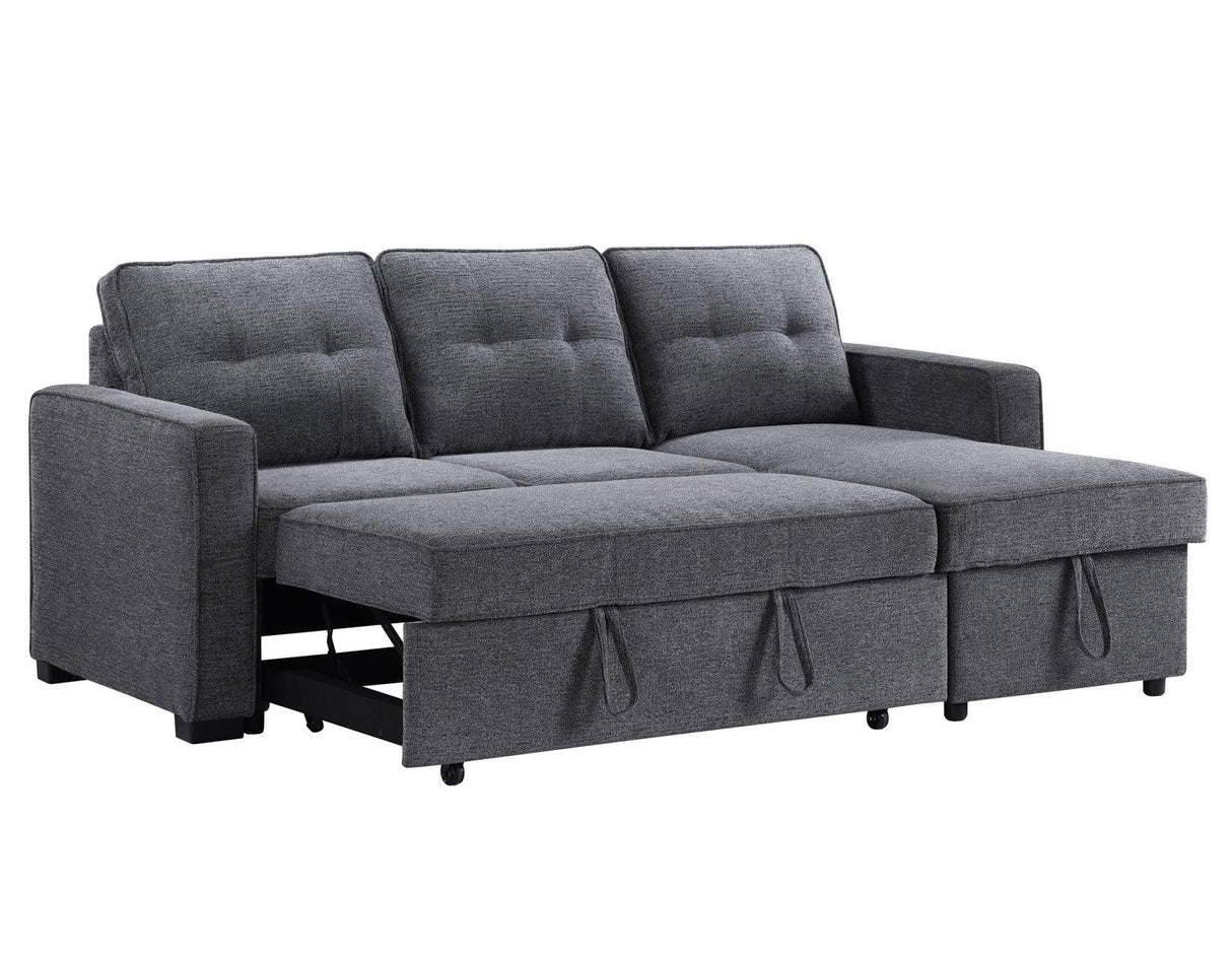 Noah Flippable, Convertible Storage Sleeper Chofa, Gray by Steve Silver at Eve Furniture