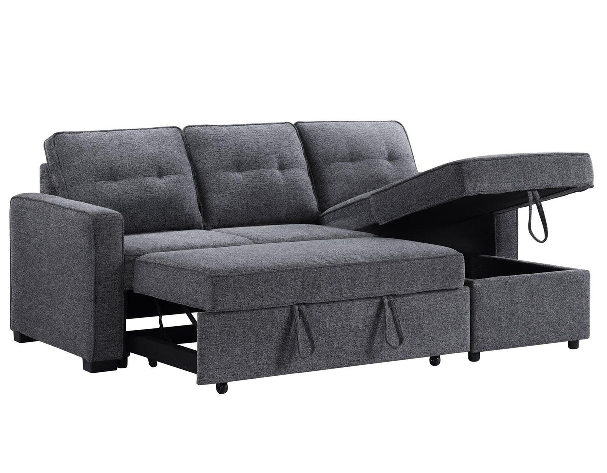 Noah Flippable, Convertible Storage Sleeper Chofa, Gray by Steve Silver at Eve Furniture