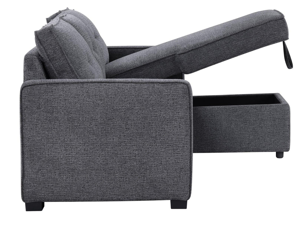 Noah Flippable, Convertible Storage Sleeper Chofa, Gray by Steve Silver at Eve Furniture