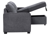 Noah Flippable, Convertible Storage Sleeper Chofa, Gray by Steve Silver at Eve Furniture