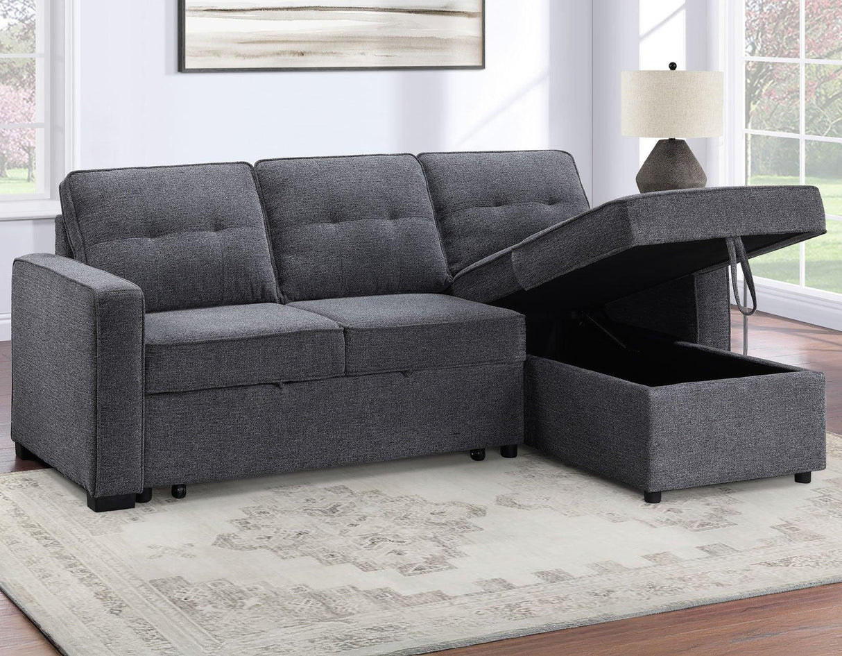 Noah Flippable, Convertible Storage Sleeper Chofa, Gray by Steve Silver at Eve Furniture