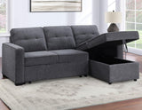 Noah Flippable, Convertible Storage Sleeper Chofa, Gray by Steve Silver at Eve Furniture
