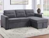 Noah Flippable, Convertible Storage Sleeper Chofa, Gray by Steve Silver at Eve Furniture