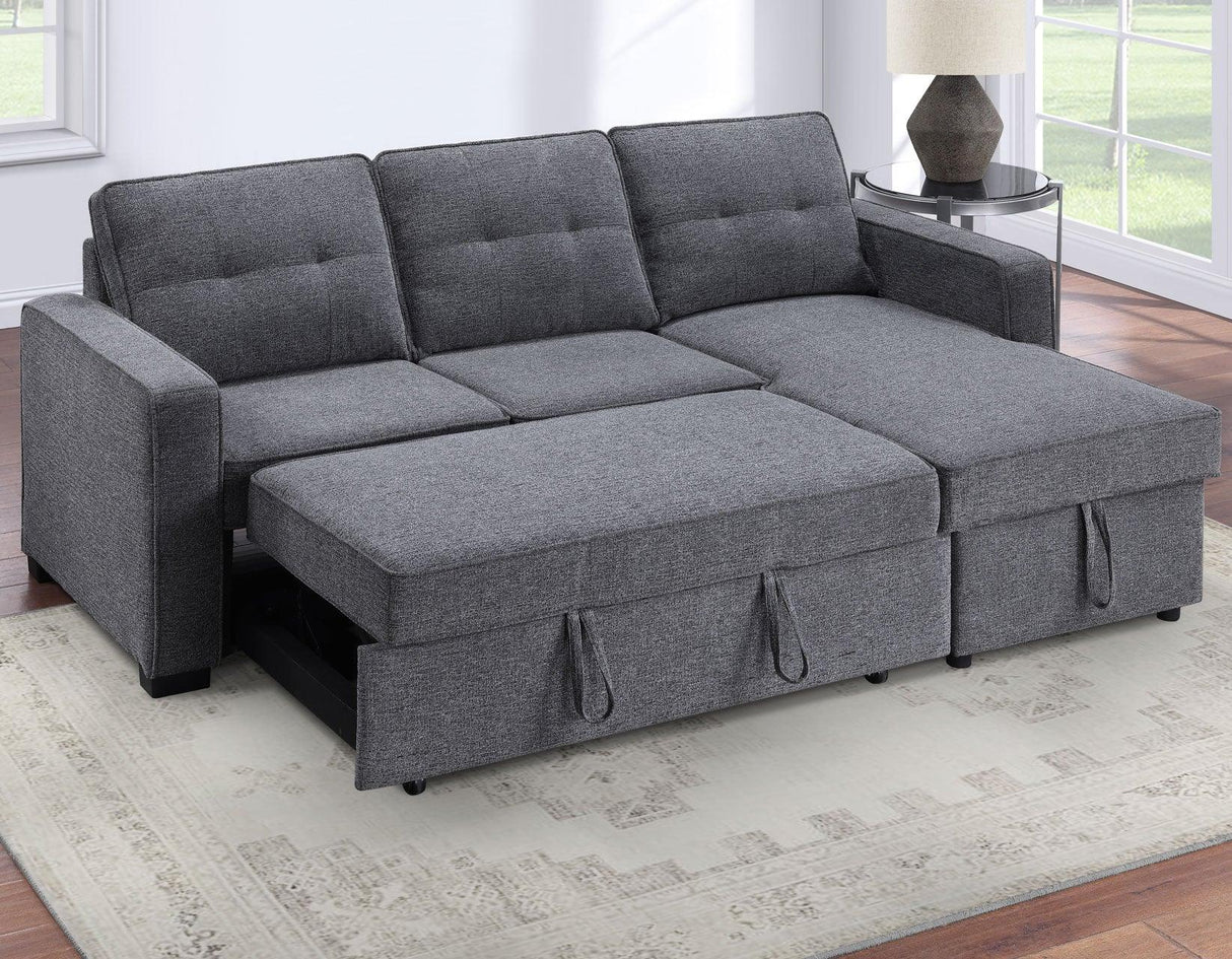 Noah Flippable, Convertible Storage Sleeper Chofa, Gray by Steve Silver at Eve Furniture