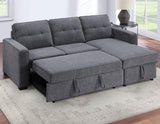 Noah Flippable, Convertible Storage Sleeper Chofa, Gray by Steve Silver at Eve Furniture