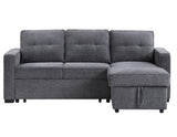 Noah Flippable, Convertible Storage Sleeper Chofa, Gray by Steve Silver at Eve Furniture