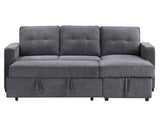 Noah Flippable, Convertible Storage Sleeper Chofa, Gray by Steve Silver at Eve Furniture