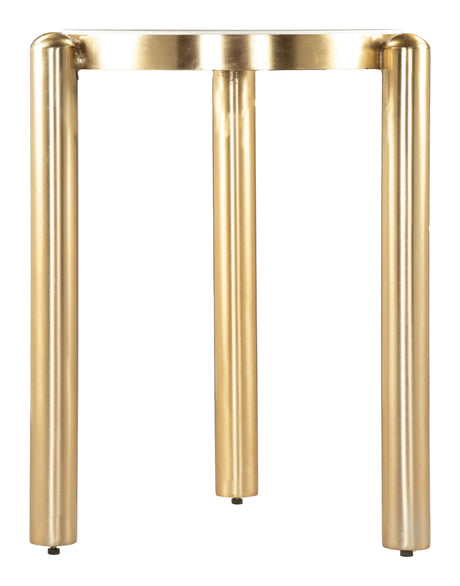 Noan White & Gold Side Table by Zuomod at Eve Furniture