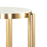 Noan White & Gold Side Table by Zuomod at Eve Furniture