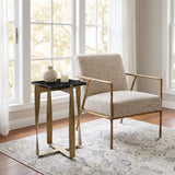 Noara Black & Brass Accent Table by Zuomod at Eve Furniture