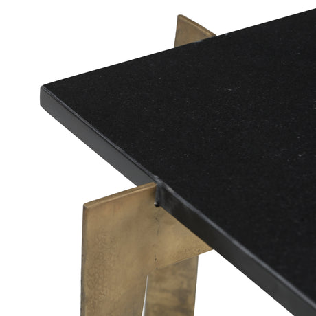 Noara Black & Brass Accent Table by Zuomod at Eve Furniture