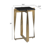 Noara Black & Brass Accent Table by Zuomod at Eve Furniture