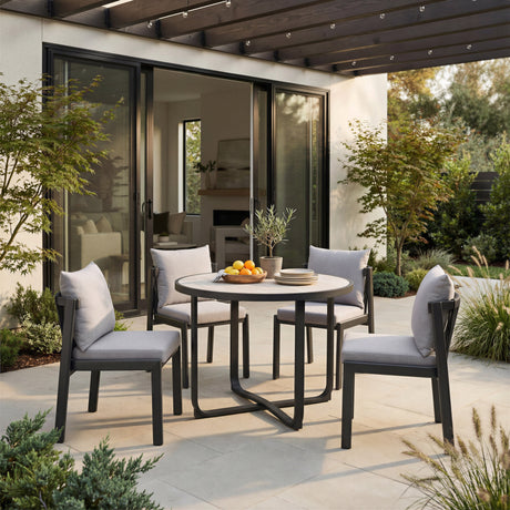 Noctan Black Outdoor Dining Table by Zuomod at Eve Furniture
