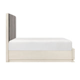 Noctis White/Light Gray California King Led Storage Platform Bed by Homelegance at Eve Furniture