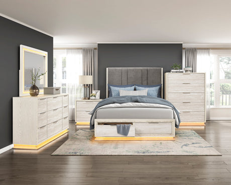 Noctis White/Light Gray Chest by Homelegance at Eve Furniture