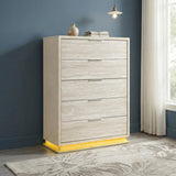 Noctis White/Light Gray Chest by Homelegance at Eve Furniture