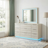 Noctis White/Light Gray Dresser by Homelegance at Eve Furniture