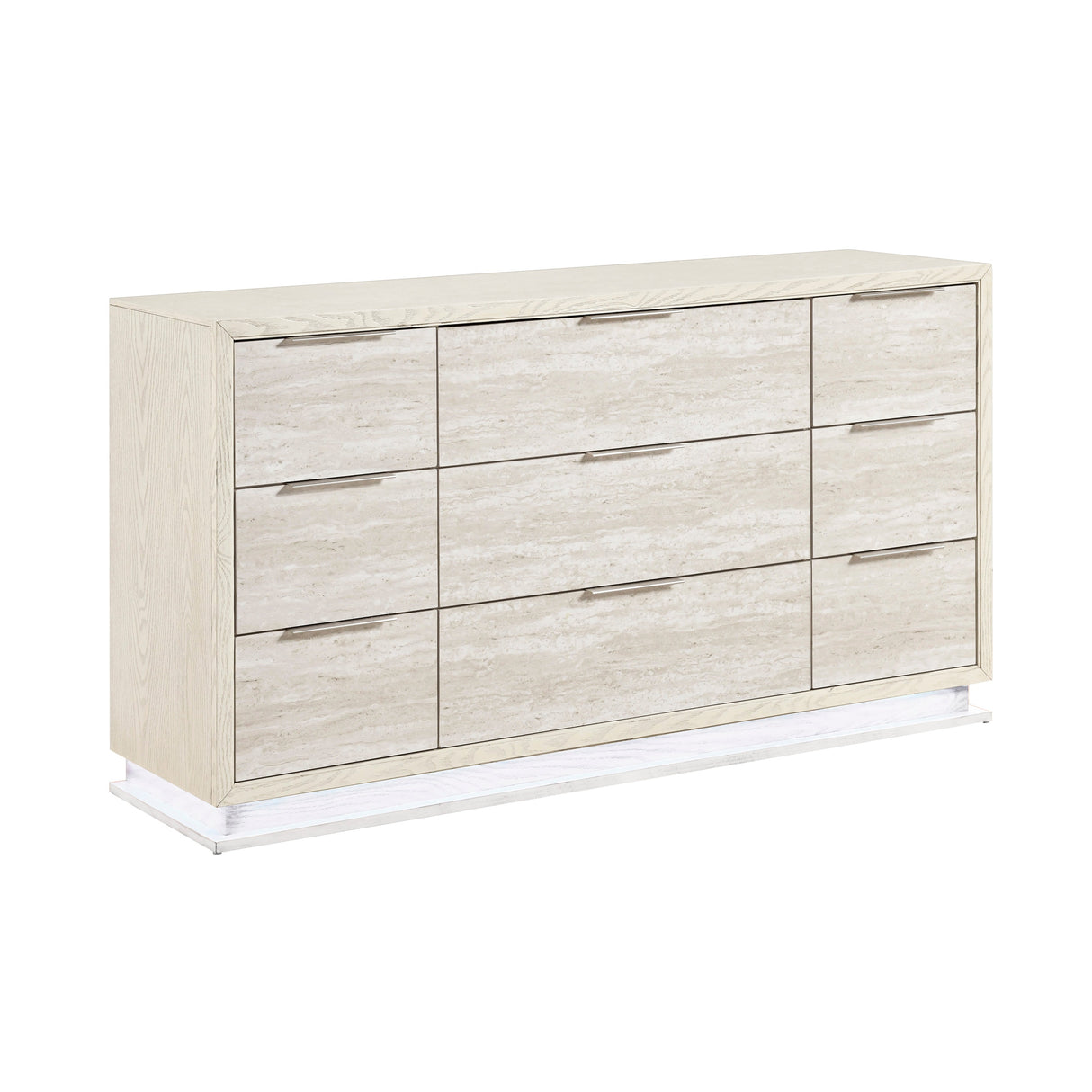 Noctis White/Light Gray Dresser by Homelegance at Eve Furniture