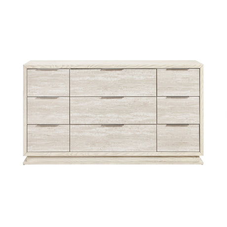 Noctis White/Light Gray Dresser by Homelegance at Eve Furniture