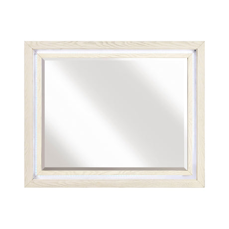 Noctis White/Light Gray Mirror by Homelegance at Eve Furniture