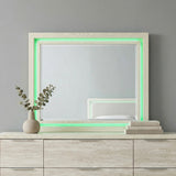 Noctis White/Light Gray Mirror by Homelegance at Eve Furniture