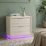 Noctis White/Light Gray Night Stand by Homelegance at Eve Furniture