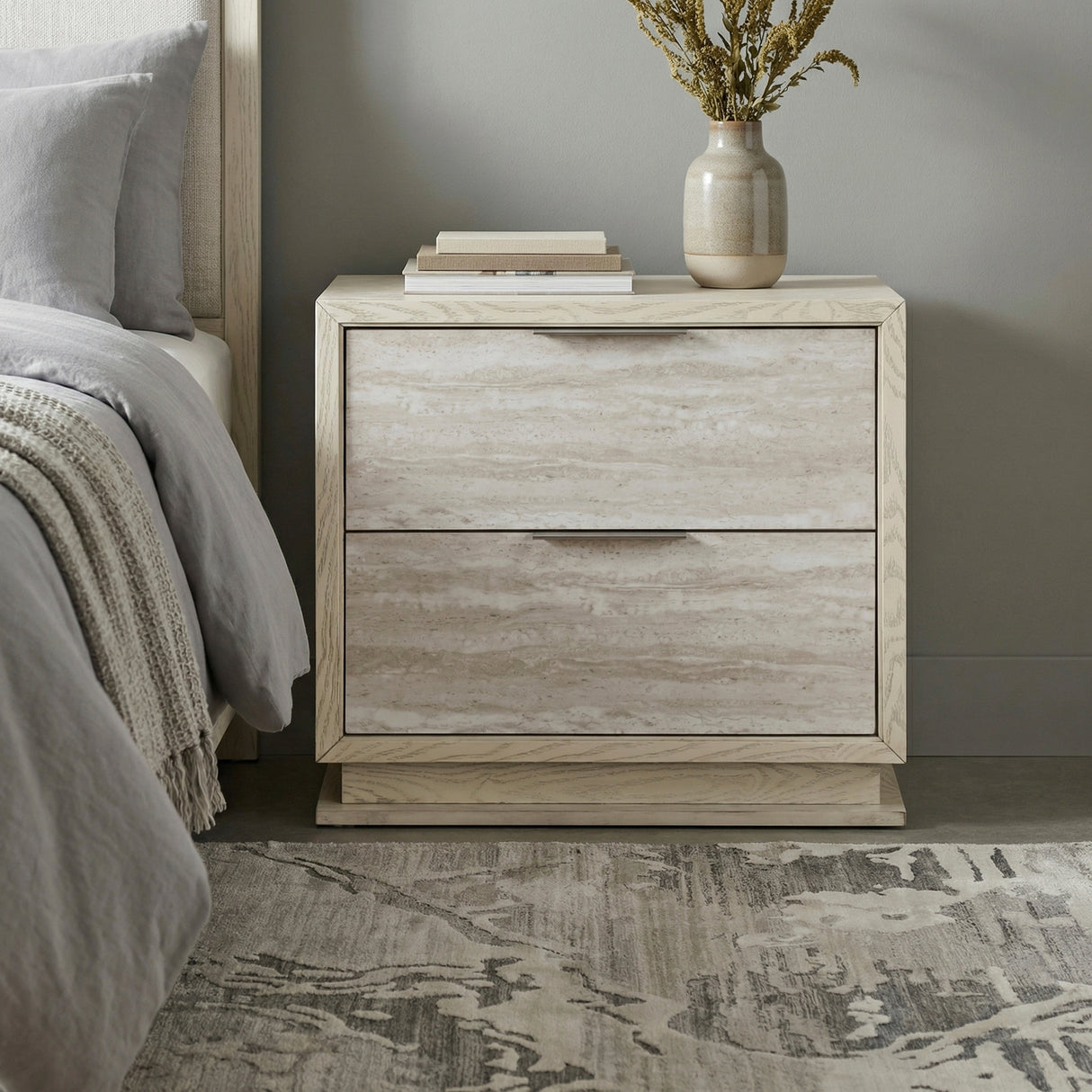 Noctis White/Light Gray Night Stand by Homelegance at Eve Furniture