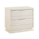 Noctis White/Light Gray Night Stand by Homelegance at Eve Furniture