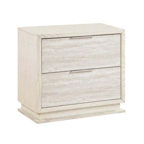 Noctis White/Light Gray Night Stand by Homelegance at Eve Furniture
