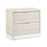 Noctis White/Light Gray Night Stand by Homelegance at Eve Furniture