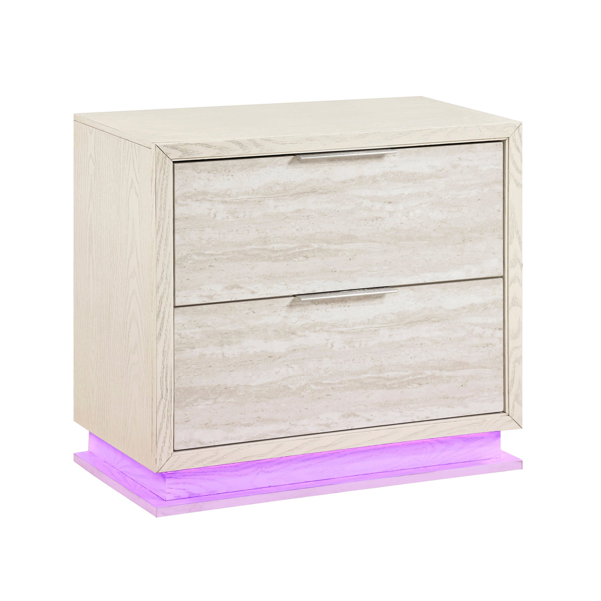 Noctis White/Light Gray Night Stand by Homelegance at Eve Furniture