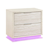 Noctis White/Light Gray Night Stand by Homelegance at Eve Furniture
