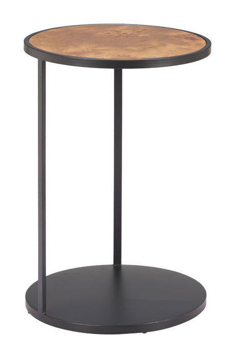 Nodo Brown & Black Side Table by Zuomod at Eve Furniture
