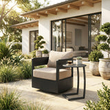 Noga Black Outdoor End Table by Zuomod at Eve Furniture