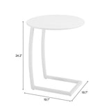 Noga White Outdoor End Table by Zuomod at Eve Furniture