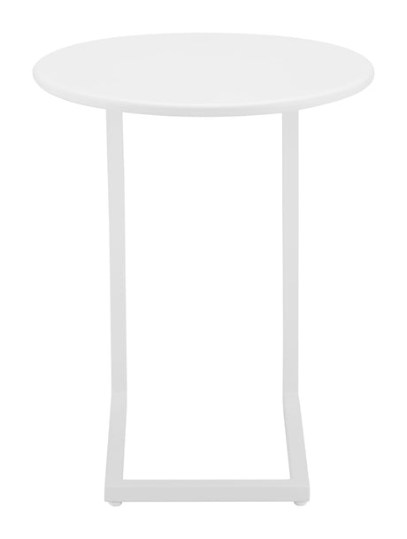 Noga White Outdoor End Table by Zuomod at Eve Furniture