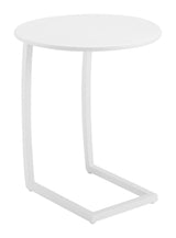 Noga White Outdoor End Table by Zuomod at Eve Furniture