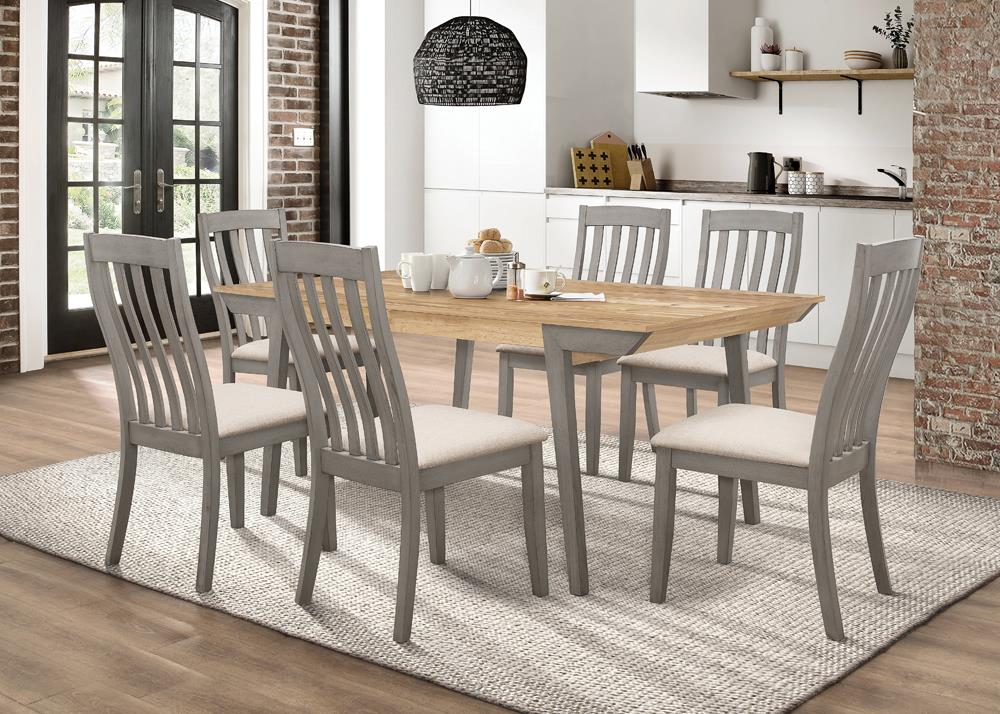 Nogales Acacia/Coastal Gray 5-Piece Rectangular Dining Set