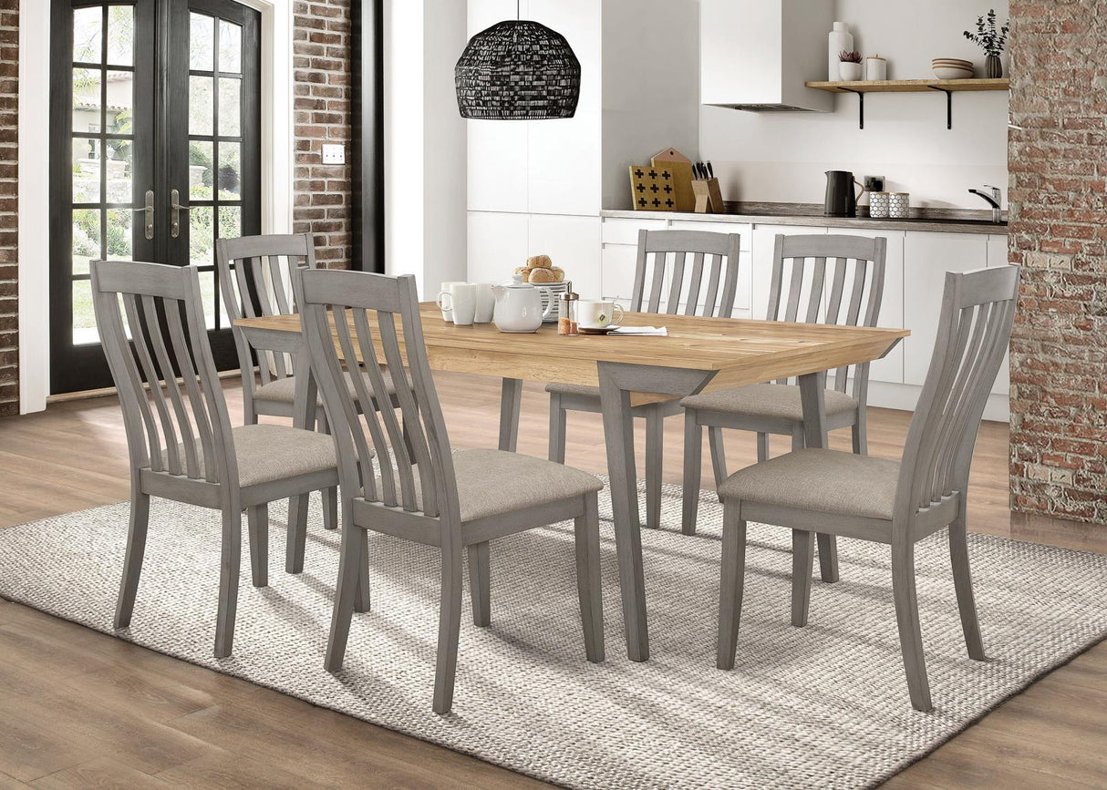 Nogales Acacia/Coastal Grey 7-Piece Rectangular Dining Set