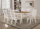 Nogales Natural Acacia/Off White 7-Piece Rectangular Dining Set