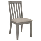 Nogales Coastal Gray Slat Back Side Chairs, Set of 2