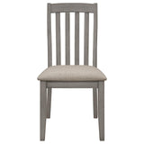 Nogales Coastal Gray Slat Back Side Chairs, Set of 2