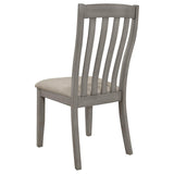 Nogales Coastal Gray Slat Back Side Chairs, Set of 2