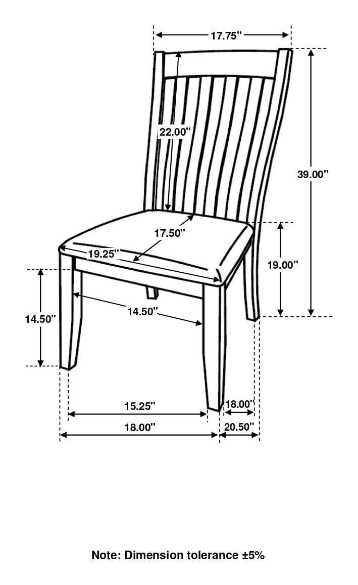 Nogales Coastal Gray Slat Back Side Chairs, Set of 2